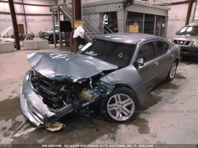 2B3KA53H76H479804 - 2006 DODGE CHARGER R/T GRAY photo 2