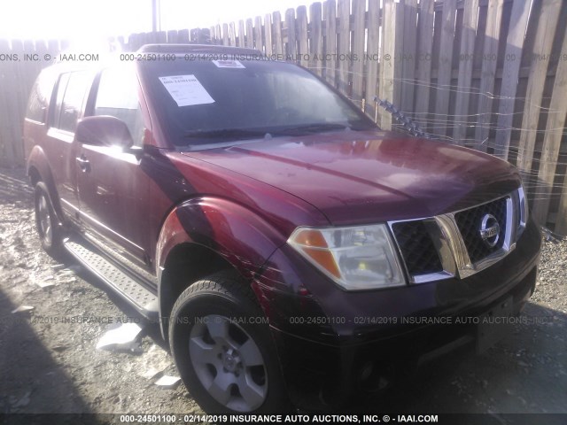 5N1AR18U45C754317 - 2005 NISSAN PATHFINDER LE/SE/XE BURGUNDY photo 1