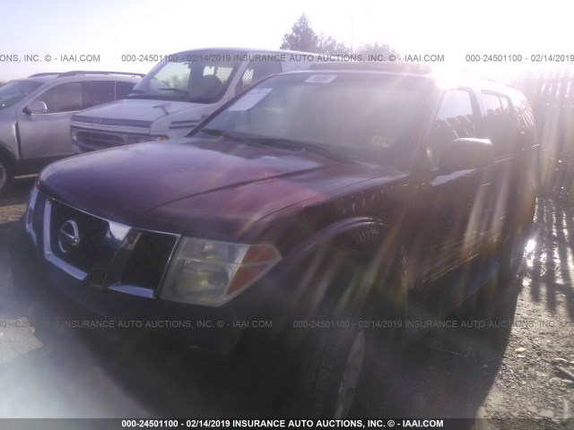 5N1AR18U45C754317 - 2005 NISSAN PATHFINDER LE/SE/XE BURGUNDY photo 2