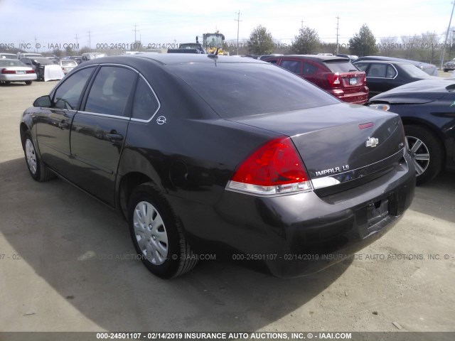 2G1WB58K789251664 - 2008 CHEVROLET IMPALA LS BLACK photo 3