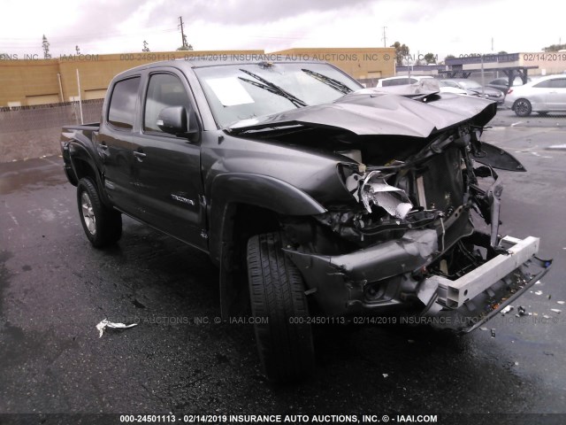 5TFJU4GN8CX018744 - 2012 TOYOTA TACOMA DOUBLE CAB PRERUNNER GRAY photo 1