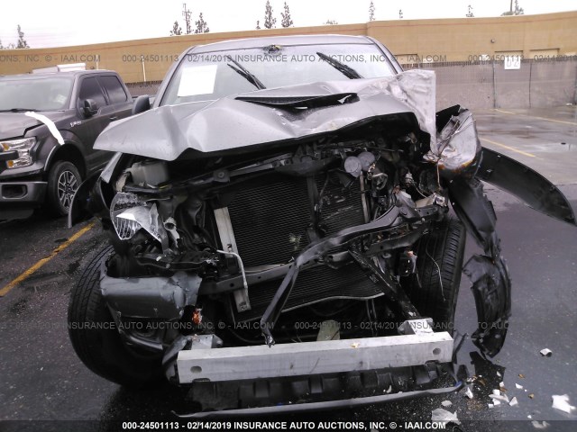 5TFJU4GN8CX018744 - 2012 TOYOTA TACOMA DOUBLE CAB PRERUNNER GRAY photo 6