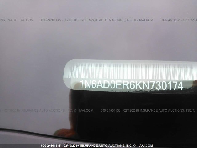 1N6AD0ER6KN730174 - 2019 NISSAN FRONTIER WHITE photo 9