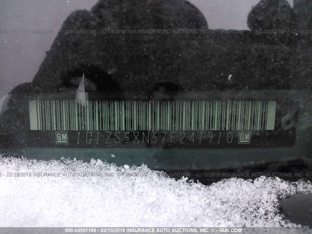 1G1ZS58N57F241910 - 2007 CHEVROLET MALIBU LS GRAY photo 9