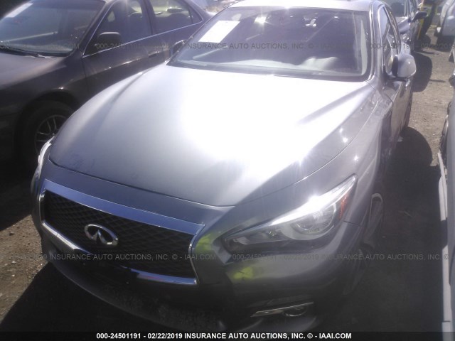 JN1BV7AP3FM335756 - 2015 INFINITI Q50 PREMIUM/SPORT SILVER photo 2