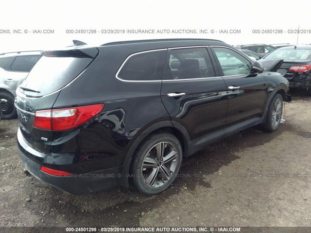 KM8SNDHF6EU071144 - 2014 HYUNDAI SANTA FE GLS BLACK photo 4