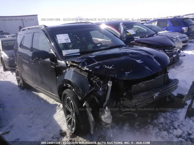 1FM5K8GT4FGB31166 - 2015 FORD EXPLORER SPORT BLACK photo 1