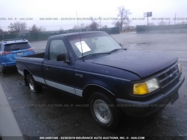 1FTCR10UXPUB60174 - 1993 FORD RANGER Dark Blue photo 1