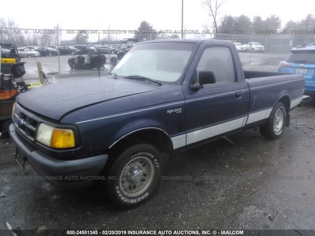 1FTCR10UXPUB60174 - 1993 FORD RANGER Dark Blue photo 2