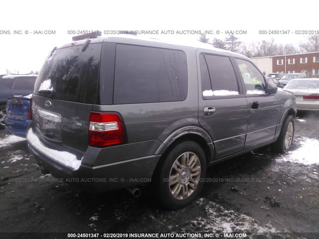 1FMJU2A51CEF17261 - 2012 FORD EXPEDITION LIMITED GRAY photo 4