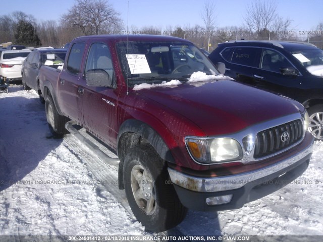 5TEHN72N42Z059481 - 2002 TOYOTA TACOMA DOUBLE CAB 红色 照片 1