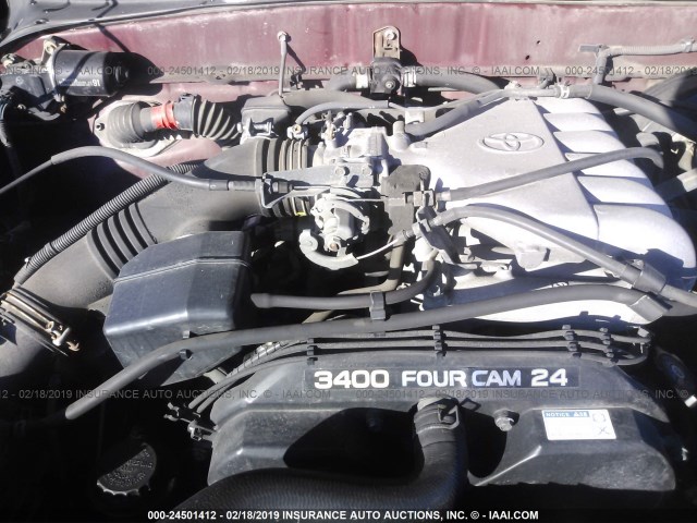 5TEHN72N42Z059481 - 2002 TOYOTA TACOMA DOUBLE CAB 红色 照片 10