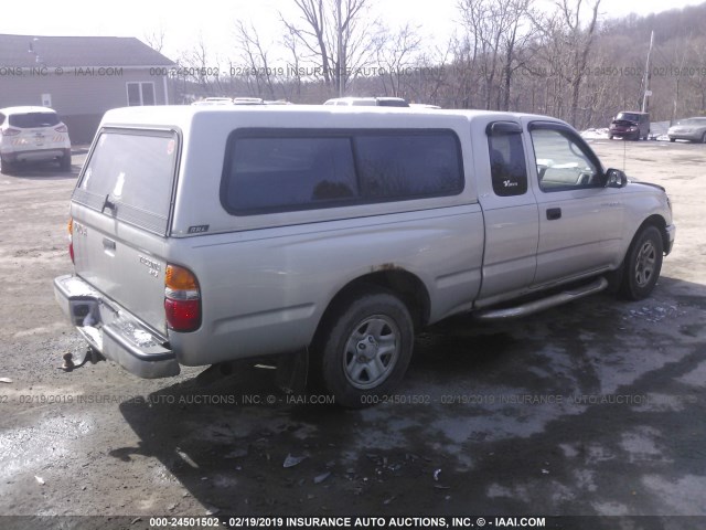 5TEVL52N23Z163434 - 2003 TOYOTA TACOMA XTRACAB SILVER photo 4