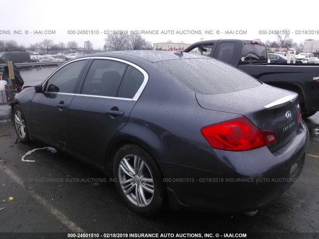 JN1CV6AP0DM710210 - 2013 INFINITI G37 JOURNEY/SPORT BLUE photo 3