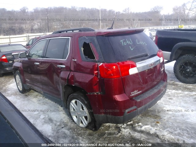 2CTALSECXB6226412 - 2011 GMC TERRAIN SLE MAROON photo 3