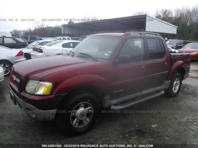 1FMZU67E01UB39941 - 2001 FORD EXPLORER SPORT TR  RED photo 2