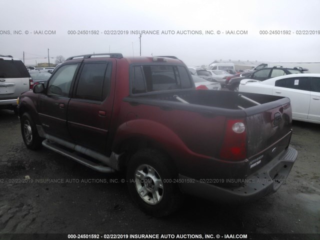 1FMZU67E01UB39941 - 2001 FORD EXPLORER SPORT TR  RED photo 3