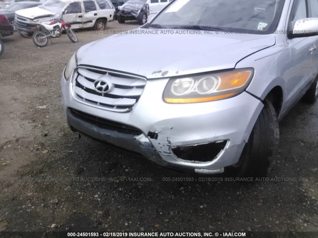 5NMSK4AG9AH402123 - 2010 HYUNDAI SANTA FE LIMITED SILVER photo 6