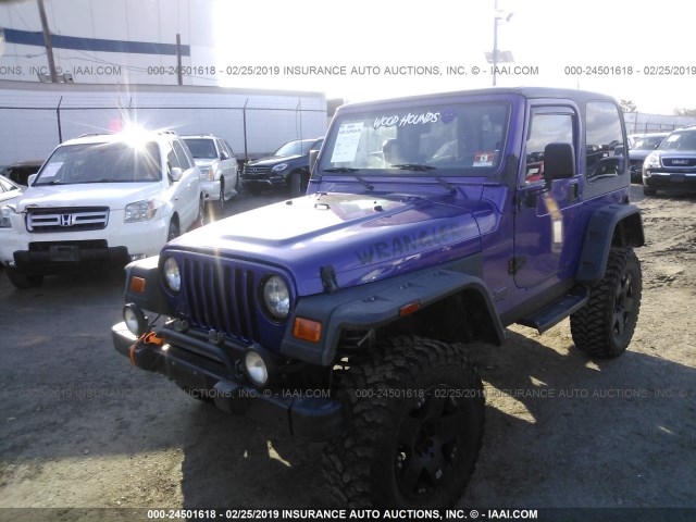 1J4FA49S9YP754188 - 2000 JEEP WRANGLER / TJ SPORT PURPLE photo 2