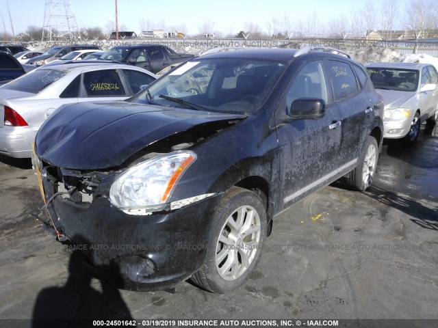 JN8AS5MV1DW659262 - 2013 NISSAN ROGUE S/SV BLACK photo 2