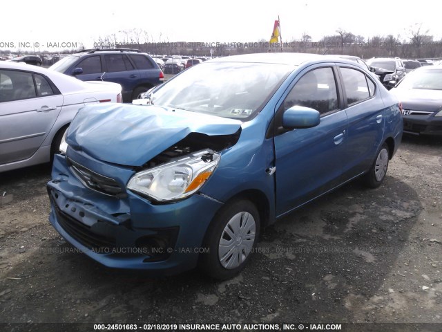 ML32F3FJ5HHF11182 - 2017 MITSUBISHI MIRAGE G4 ES ლურჯი ფოტო 2