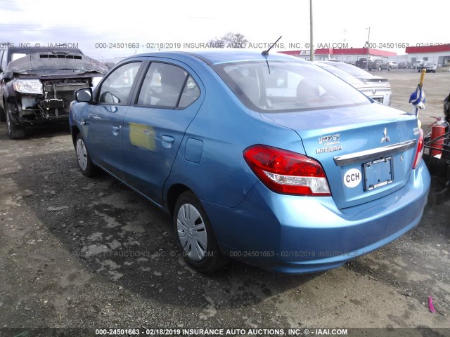 ML32F3FJ5HHF11182 - 2017 MITSUBISHI MIRAGE G4 ES ლურჯი ფოტო 3