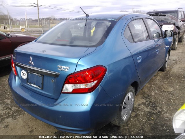 ML32F3FJ5HHF11182 - 2017 MITSUBISHI MIRAGE G4 ES ლურჯი ფოტო 4