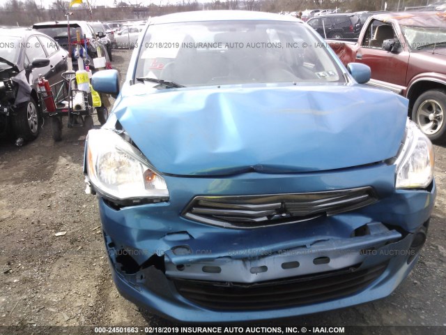 ML32F3FJ5HHF11182 - 2017 MITSUBISHI MIRAGE G4 ES ლურჯი ფოტო 6