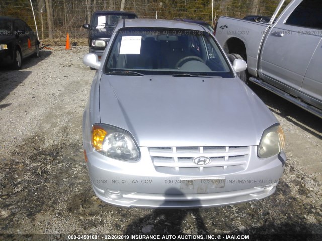 KMHCG45C53U485358 - 2003 HYUNDAI ACCENT GL SILVER photo 6