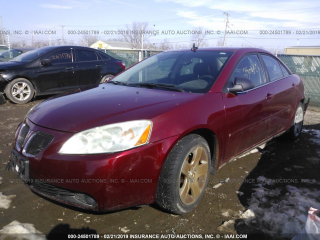 1G2ZG57B584149715 - 2008 PONTIAC G6 SE RED photo 2