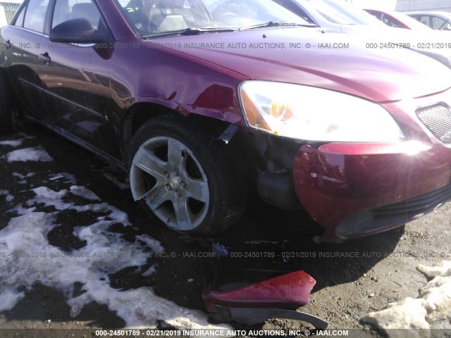 1G2ZG57B584149715 - 2008 PONTIAC G6 SE RED photo 6