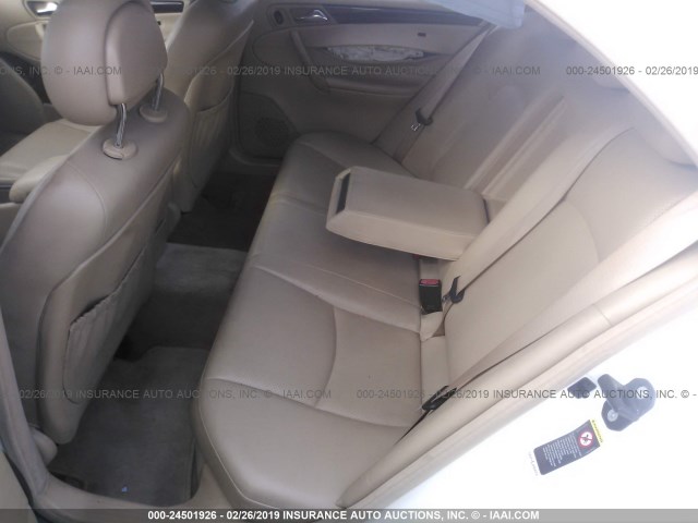 WDBRF61J54A631423 - 2004 MERCEDES-BENZ C 240 WHITE photo 8