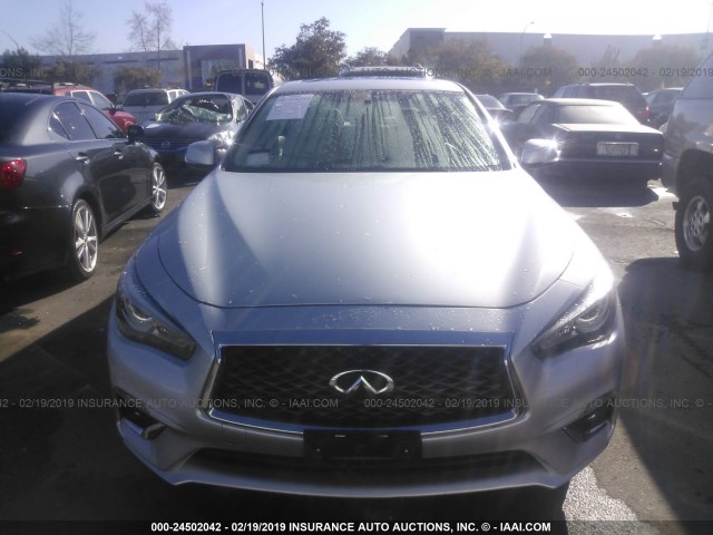 JN1EV7APXJM352852 - 2018 INFINITI Q50 LUXE/SPORT SILVER photo 6