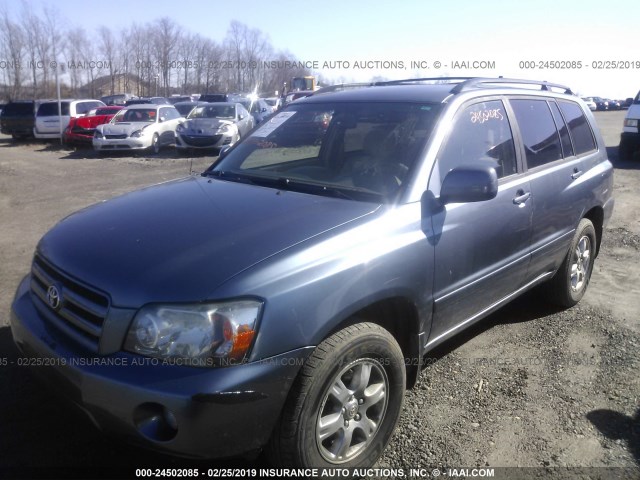 JTEEP21A860142976 - 2006 TOYOTA HIGHLANDER LIMITED BLUE photo 2