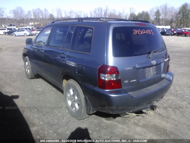 JTEEP21A860142976 - 2006 TOYOTA HIGHLANDER LIMITED BLUE photo 3