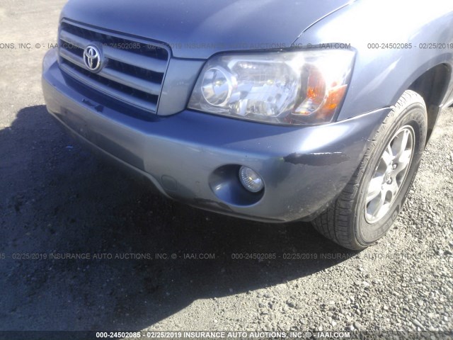 JTEEP21A860142976 - 2006 TOYOTA HIGHLANDER LIMITED BLUE photo 6