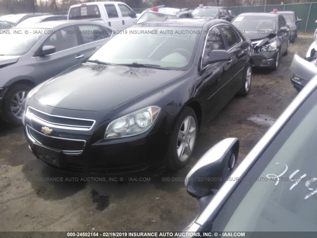 1G1ZB5EB3A4143679 - 2010 CHEVROLET MALIBU LS BLACK photo 2