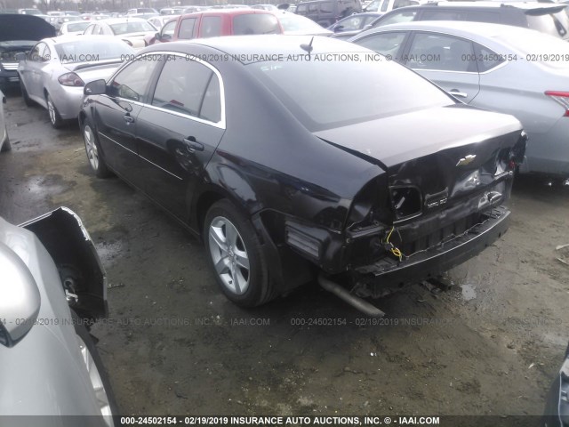 1G1ZB5EB3A4143679 - 2010 CHEVROLET MALIBU LS BLACK photo 3