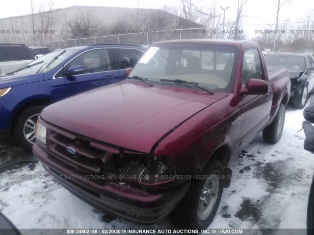 1FTCR11XXSPA50001 - 1995 FORD RANGER RED photo 2