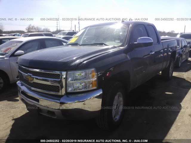 1GCRKSE78DZ248923 - 2013 CHEVROLET SILVERADO K1500 LT BLACK photo 2