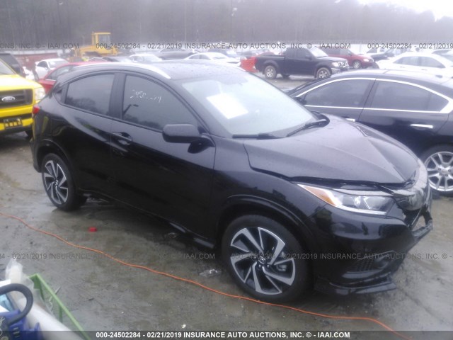 3CZRU5H17KG700693 - 2019 HONDA HR-V SPORT BLACK photo 1