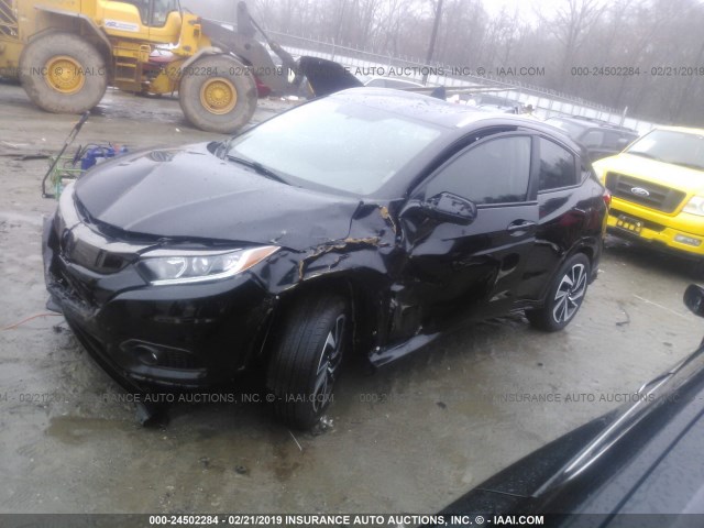 3CZRU5H17KG700693 - 2019 HONDA HR-V SPORT BLACK photo 2