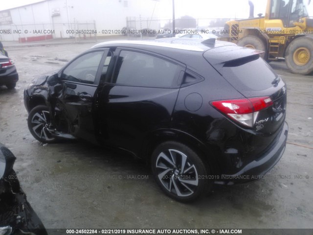 3CZRU5H17KG700693 - 2019 HONDA HR-V SPORT BLACK photo 3