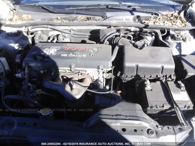4T1BE32K54U890595 - 2004 TOYOTA CAMRY LE/XLE/SE SILVER photo 10