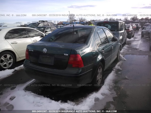 3VWSP69M02M004219 - 2002 VOLKSWAGEN JETTA GLS TDI GREEN photo 4