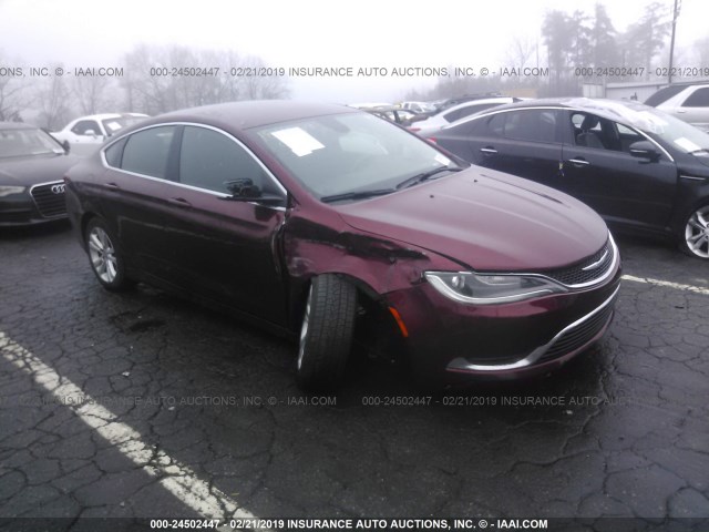 1C3CCCAB1FN738265 - 2015 CHRYSLER 200 LIMITED RED photo 1