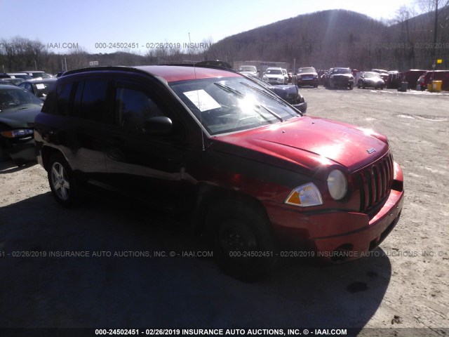 1J8FF47W17D597679 - 2007 JEEP COMPASS RED photo 1