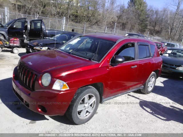 1J8FF47W17D597679 - 2007 JEEP COMPASS RED photo 2