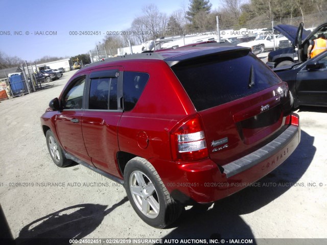 1J8FF47W17D597679 - 2007 JEEP COMPASS RED photo 3
