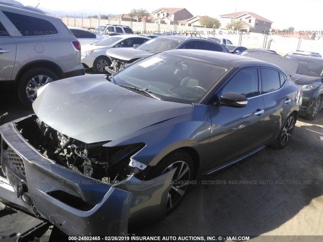 1N4AA6APXJC373598 - 2018 NISSAN MAXIMA 3.5S/SV/SL/SR/PLAT GRAY photo 2